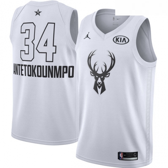 Youth Nike Jordan Milwaukee Bucks 34 Giannis Antetokounmpo Swingman White 2018 All Star Game NBA Jersey Youth Nike Jordan Milwaukee Bucks 34 Giannis Antetokounmpo Swingman White 2018 All Star Game NBA Jersey