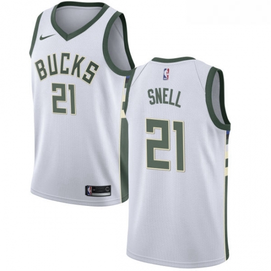 Youth Nike Milwaukee Bucks 21 Tony Snell Swingman White Home NBA Jersey Association Edition Youth Nike Milwaukee Bucks 21 Tony Snell Swingman White Home NBA Jersey Association Edition