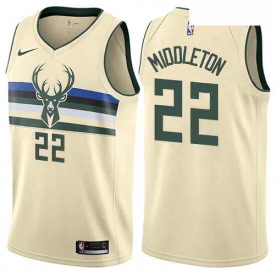 Youth Nike Milwaukee Bucks 22 Khris Middleton Swingman Cream NBA Jersey City Edition Youth Nike Milwaukee Bucks 22 Khris Middleton Swingman Cream NBA Jersey City Edition