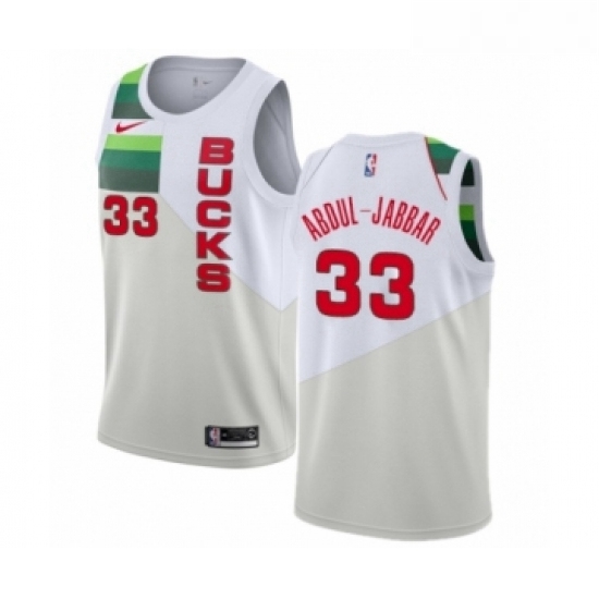 Youth Nike Milwaukee Bucks 33 Kareem Abdul Jabbar White Swingman Jersey Earned Edition Youth Nike Milwaukee Bucks 33 Kareem Abdul Jabbar White Swingman Jersey Earned Edition