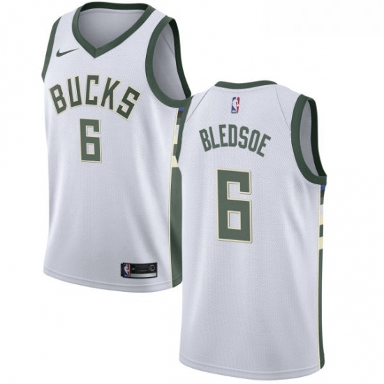 Youth Nike Milwaukee Bucks 6 Eric Bledsoe Authentic White Home NBA Jersey Association Edition Youth Nike Milwaukee Bucks 6 Eric Bledsoe Authentic White Home NBA Jersey Association Edition