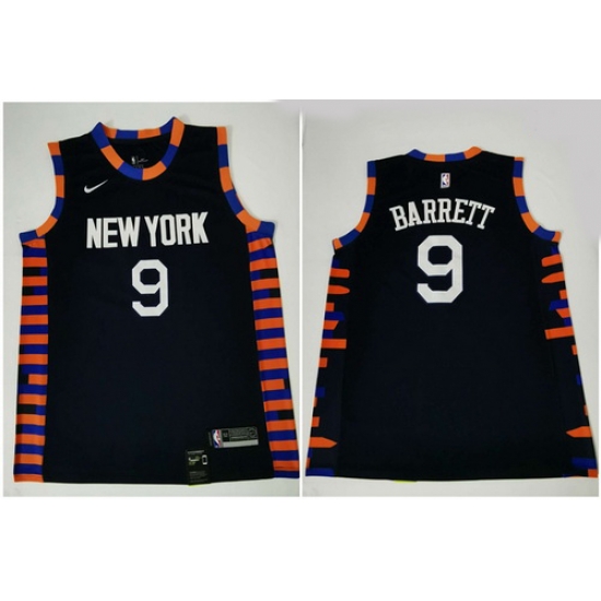 Knicks 9 R J Barrett Navy City Edition Nike Swingman Jersey Knicks 9 R J Barrett Navy City Edition Nike Swingman Jersey