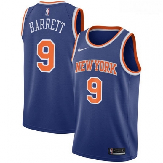 Knicks 9 R J Barrett Royal 2019 NBA Draft First Round Pick Nike Swingman Jersey Knicks 9 R J Barrett Royal 2019 NBA Draft First Round Pick Nike Swingman Jersey