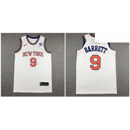 Knicks 9 R J Barrett White Nike Authentic Jersey Knicks 9 R J Barrett White Nike Authentic Jersey