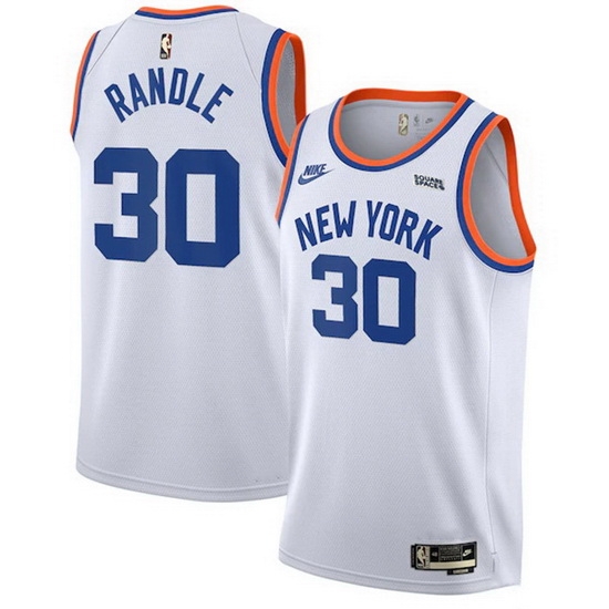 Men New Yok New York Knicks #30 Julius Randle 2021 2022 White City Edition Stitched Jersey Men New Yok New York Knicks #30 Julius Randle 2021 2022 White City Edition Stitched Jersey