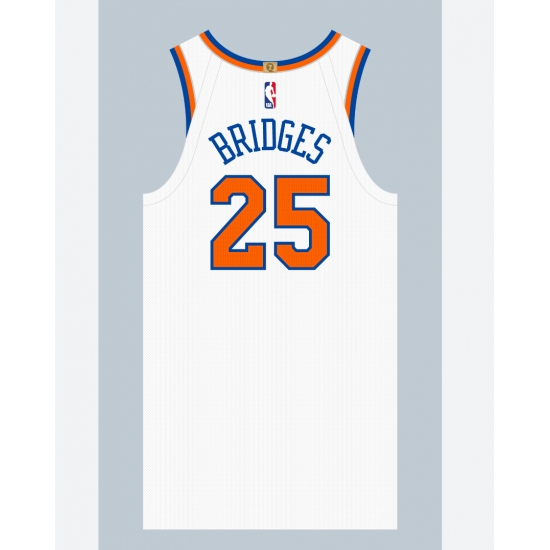 Men New York Knicks #25 MIKAL BRIDGES White Stitched NBA Jersey Icon Edition Men New York Knicks #25 MIKAL BRIDGES White Stitched NBA Jersey Icon Edition
