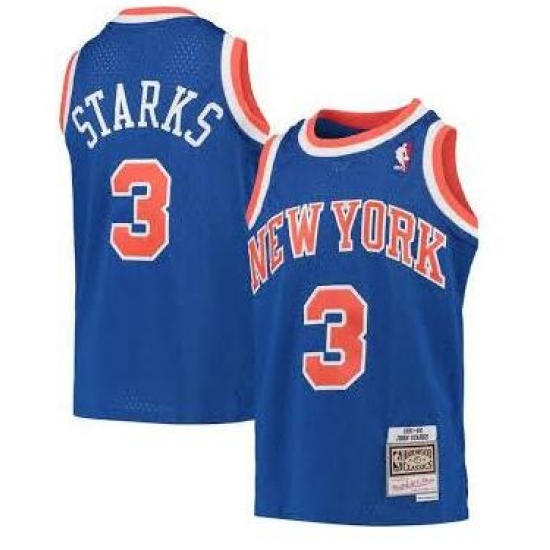 Men New York Knicks 3 Starks M&N Jersey Men New York Knicks 3 Starks M&N Jersey
