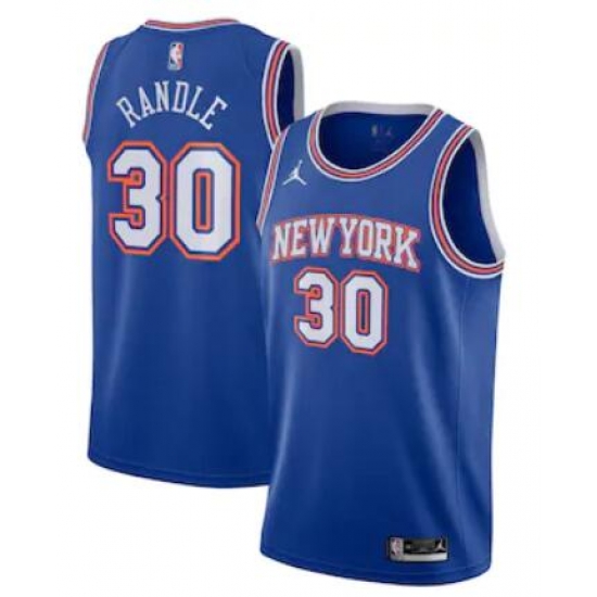 Men New York Knicks Jordan Statement Swingman Jersey Julius Randle Blue Men New York Knicks Jordan Statement Swingman Jersey Julius Randle Blue