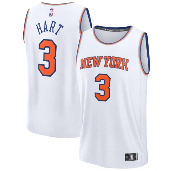 Men New York Knicks Josh Hart #3 White Stitched Home NBA Jersey Men New York Knicks Josh Hart #3 White Stitched Home NBA Jersey