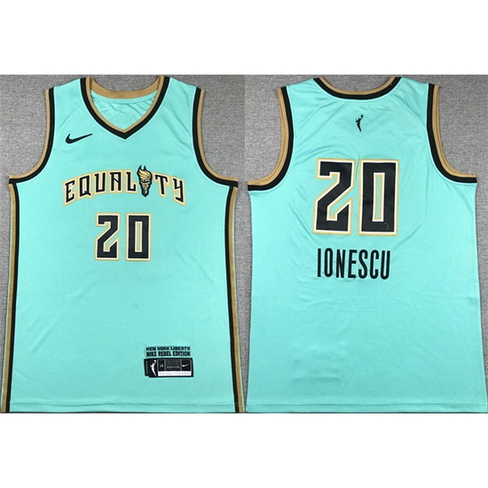 Men New York Liberties 20 Sabrina Ionescu Teal Stitched Jersey Men New York Liberties 20 Sabrina Ionescu Teal Stitched Jersey