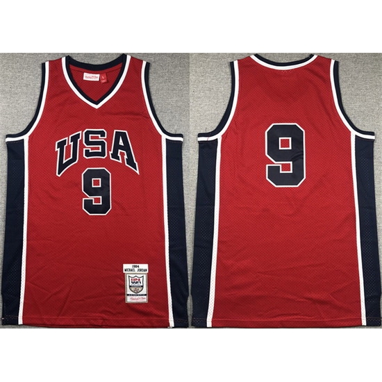 Men USA Basketball 9 Vince Carter Red Stitched Jersey Men USA Basketball 9 Vince Carter Red Stitched Jersey