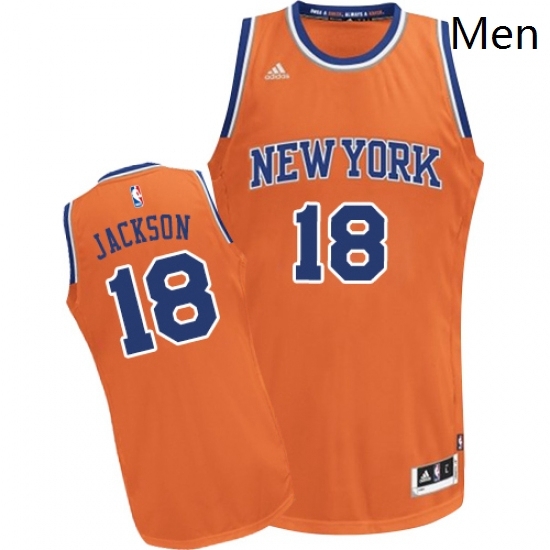Mens Adidas New York Knicks 18 Phil Jackson Swingman Orange Alternate NBA Jersey Mens Adidas New York Knicks 18 Phil Jackson Swingman Orange Alternate NBA Jersey