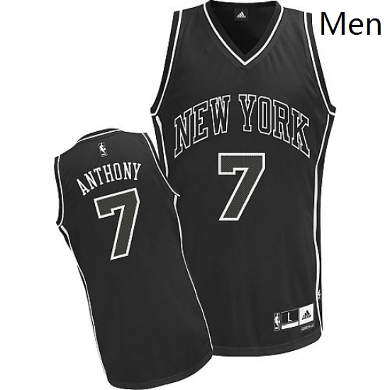 Mens Adidas New York Knicks 7 Carmelo Anthony Authentic Black Shadow NBA Jersey Mens Adidas New York Knicks 7 Carmelo Anthony Authentic Black Shadow NBA Jersey