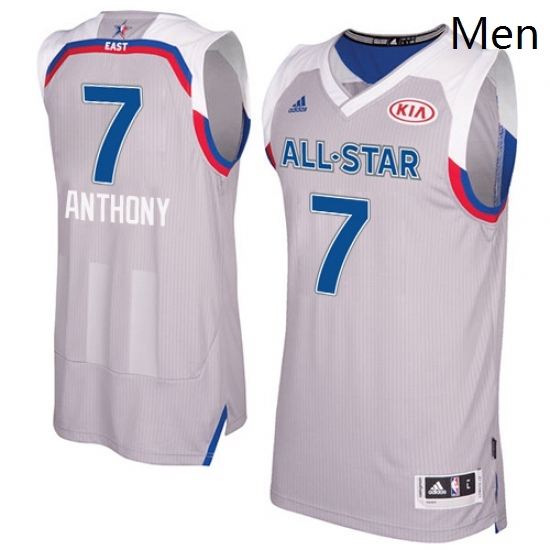 Mens Adidas New York Knicks 7 Carmelo Anthony Authentic Gray 2017 All Star NBA Jersey Mens Adidas New York Knicks 7 Carmelo Anthony Authentic Gray 2017 All Star NBA Jersey