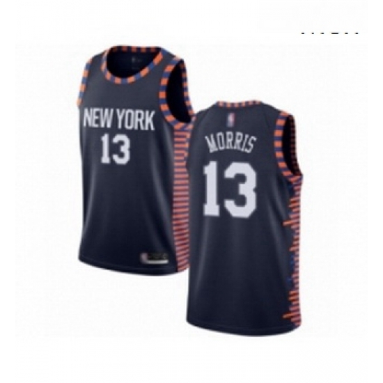 Mens New York Knicks 13 Marcus Morris Authentic Navy Blue Basketball Jersey 2018 19 City Edition Mens New York Knicks 13 Marcus Morris Authentic Navy Blue Basketball Jersey 2018 19 City Edition