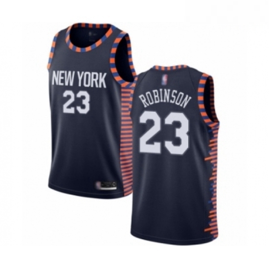 Mens New York Knicks 23 Mitchell Robinson Authentic Navy Blue Basketball Jersey 2018 19 City Edition Mens New York Knicks 23 Mitchell Robinson Authentic Navy Blue Basketball Jersey 2018 19 City Edition