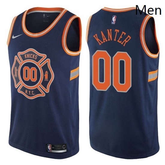 Mens Nike New York Knicks 00 Enes Kanter Swingman Navy Blue NBA Jersey City Edition Mens Nike New York Knicks 00 Enes Kanter Swingman Navy Blue NBA Jersey City Edition