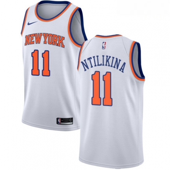 Mens Nike New York Knicks 11 Frank Ntilikina Authentic White NBA Jersey Association Edition Mens Nike New York Knicks 11 Frank Ntilikina Authentic White NBA Jersey Association Edition