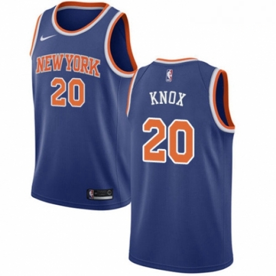 Mens Nike New York Knicks 20 Kevin Knox Swingman Royal Blue NBA Jersey Icon Edition Mens Nike New York Knicks 20 Kevin Knox Swingman Royal Blue NBA Jersey Icon Edition