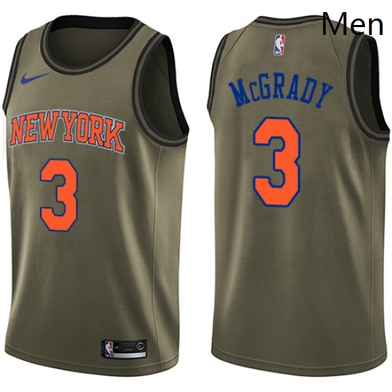 Mens Nike New York Knicks 3 Tracy McGrady Swingman Green Salute to Service NBA Jersey Mens Nike New York Knicks 3 Tracy McGrady Swingman Green Salute to Service NBA Jersey