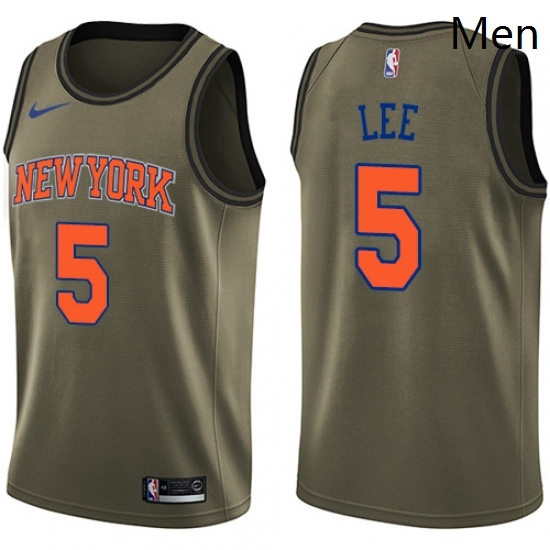 Mens Nike New York Knicks 5 Courtney Lee Swingman Green Salute to Service NBA Jersey Mens Nike New York Knicks 5 Courtney Lee Swingman Green Salute to Service NBA Jersey