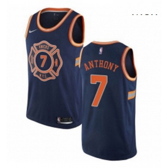 Mens Nike New York Knicks 7 Carmelo Anthony Swingman Navy Blue NBA Jersey City Edition Mens Nike New York Knicks 7 Carmelo Anthony Swingman Navy Blue NBA Jersey City Edition
