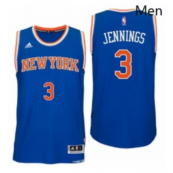 New York Knicks 3 Brandon Jennings 2016 Road Blue New Swingman Jersey New York Knicks 3 Brandon Jennings 2016 Road Blue New Swingman Jersey