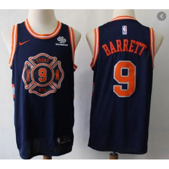 New York Knicks 9 R.J. Barrett Navy City Edition Jersey New York Knicks 9 R.J. Barrett Navy City Edition Jersey