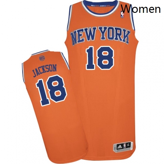 Womens Adidas New York Knicks 18 Phil Jackson Authentic Orange Alternate NBA Jersey Womens Adidas New York Knicks 18 Phil Jackson Authentic Orange Alternate NBA Jersey