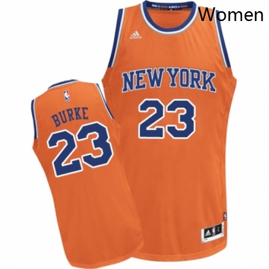 Womens Adidas New York Knicks 23 Trey Burke Swingman Orange Alternate NBA Jersey Womens Adidas New York Knicks 23 Trey Burke Swingman Orange Alternate NBA Jersey