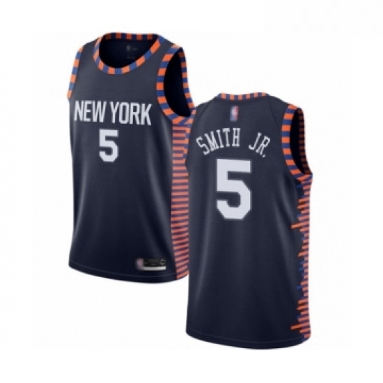 Womens New York Knicks 5 Dennis Smith Jr Swingman Navy Blue Basketball Jersey 2018 19 City Edition Womens New York Knicks 5 Dennis Smith Jr Swingman Navy Blue Basketball Jersey 2018 19 City Edition