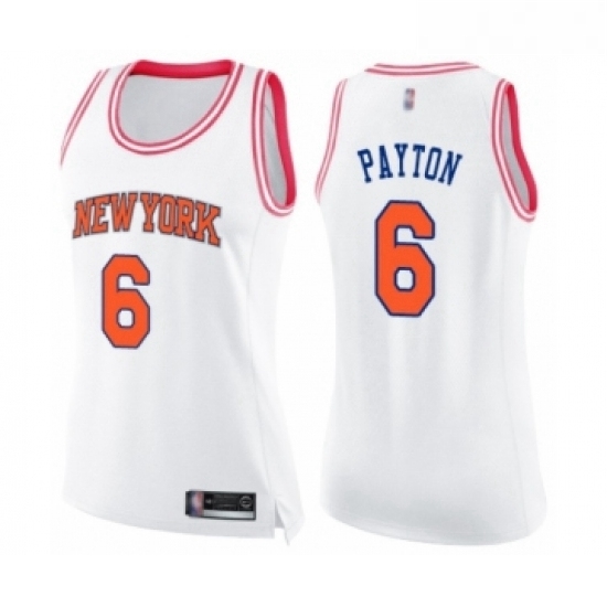 Womens New York Knicks 6 Elfrid Payton Swingman White Pink Fashion Basketball Jer Womens New York Knicks 6 Elfrid Payton Swingman White Pink Fashion Basketball Jer