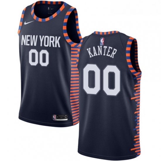 Womens Nike New York Knicks 00 Enes Kanter Swingman Navy Blue NBA Jersey 2018 19 City Edition Womens Nike New York Knicks 00 Enes Kanter Swingman Navy Blue NBA Jersey 2018 19 City Edition