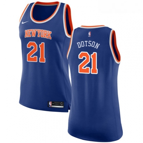 Womens Nike New York Knicks 21 Damyean Dotson Swingman Royal Blue NBA Jersey Icon Edition Womens Nike New York Knicks 21 Damyean Dotson Swingman Royal Blue NBA Jersey Icon Edition