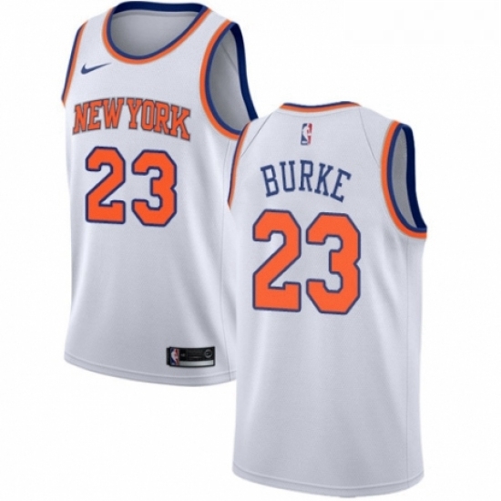 Womens Nike New York Knicks 23 Trey Burke Authentic White NBA Jersey Association Edition Womens Nike New York Knicks 23 Trey Burke Authentic White NBA Jersey Association Edition