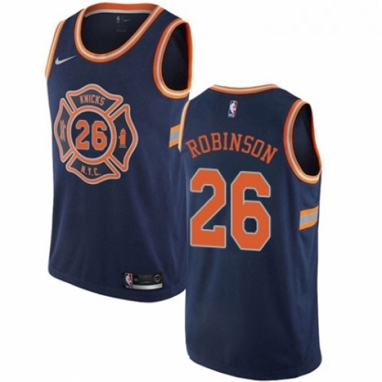 Womens Nike New York Knicks 26 Mitchell Robinson Swingman Navy Blue NBA Jersey City Edition Womens Nike New York Knicks 26 Mitchell Robinson Swingman Navy Blue NBA Jersey City Edition