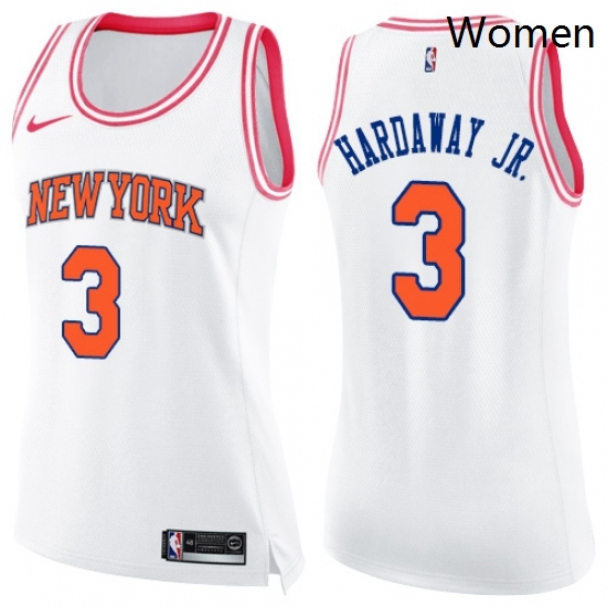 Womens Nike New York Knicks 3 Tim Hardaway Jr Swingman WhitePink Fashion NBA Jersey Womens Nike New York Knicks 3 Tim Hardaway Jr Swingman WhitePink Fashion NBA Jersey