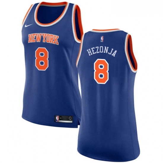 Womens Nike New York Knicks 8 Mario Hezonja Swingman Royal Blue NBA Jersey Icon Edition Womens Nike New York Knicks 8 Mario Hezonja Swingman Royal Blue NBA Jersey Icon Edition