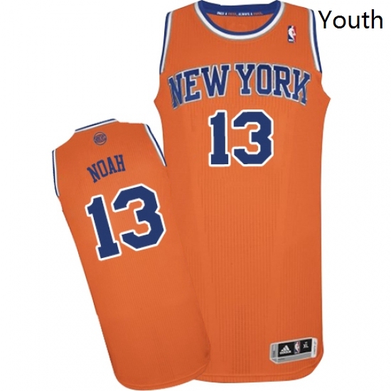 Youth Adidas New York Knicks 13 Joakim Noah Authentic Orange Alternate NBA Jersey Youth Adidas New York Knicks 13 Joakim Noah Authentic Orange Alternate NBA Jersey