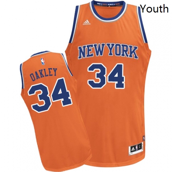 Youth Adidas New York Knicks 34 Charles Oakley Swingman Orange Alternate NBA Jersey Youth Adidas New York Knicks 34 Charles Oakley Swingman Orange Alternate NBA Jersey