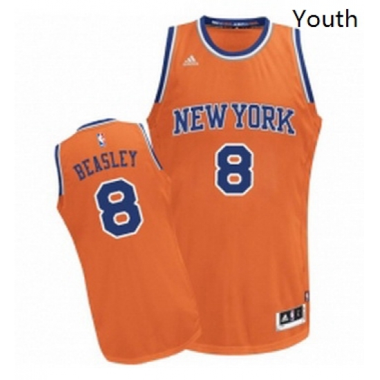 Youth Adidas New York Knicks 8 Michael Beasley Swingman Orange Alternate NBA Jersey Youth Adidas New York Knicks 8 Michael Beasley Swingman Orange Alternate NBA Jersey