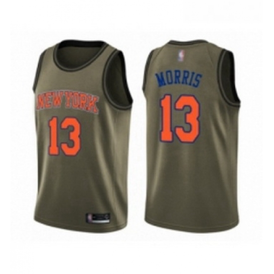 Youth New York Knicks 13 Marcus Morris Swingman Green Salute to Service Basketball Jersey Youth New York Knicks 13 Marcus Morris Swingman Green Salute to Service Basketball Jersey