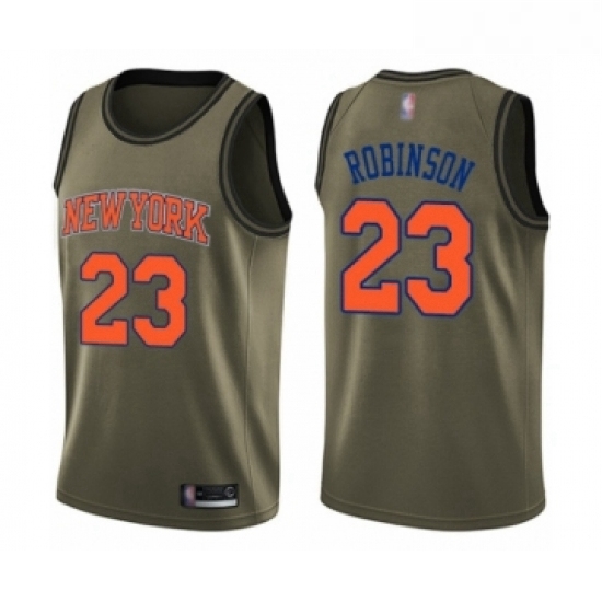 Youth New York Knicks 23 Mitchell Robinson Swingman Green Salute to Service Basketball Jersey Youth New York Knicks 23 Mitchell Robinson Swingman Green Salute to Service Basketball Jersey