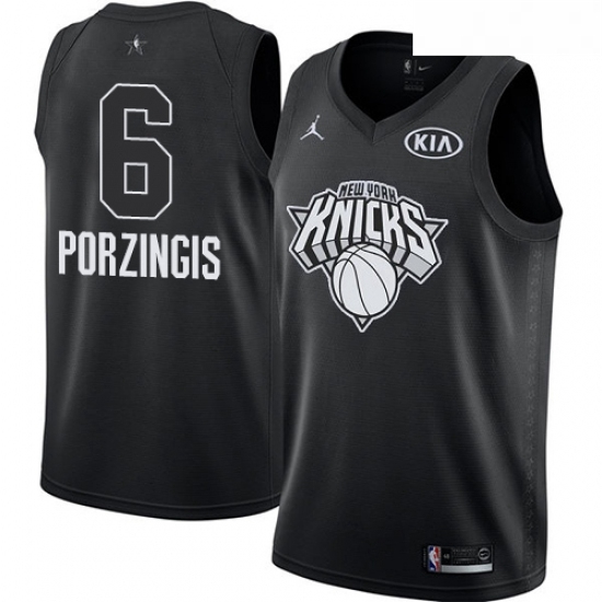 Youth Nike Jordan New York Knicks 6 Kristaps Porzingis Swingman Black 2018 All Star Game NBA Jersey Youth Nike Jordan New York Knicks 6 Kristaps Porzingis Swingman Black 2018 All Star Game NBA Jersey