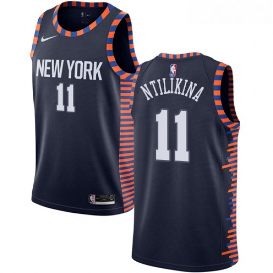 Youth Nike New York Knicks 11 Frank Ntilikina Swingman Navy Blue NBA Jersey 2018 19 City Edition Youth Nike New York Knicks 11 Frank Ntilikina Swingman Navy Blue NBA Jersey 2018 19 City Edition