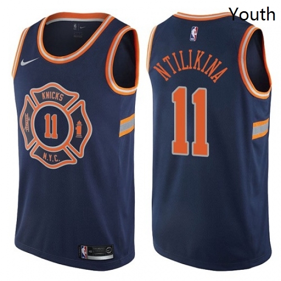 Youth Nike New York Knicks 11 Frank Ntilikina Swingman Navy Blue NBA Jersey City Edition Youth Nike New York Knicks 11 Frank Ntilikina Swingman Navy Blue NBA Jersey City Edition