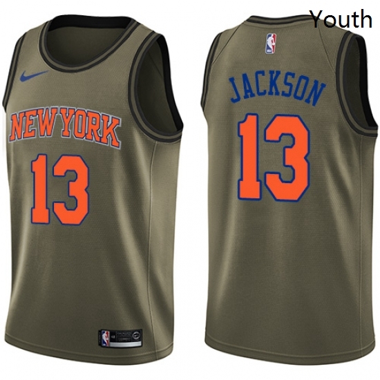 Youth Nike New York Knicks 13 Mark Jackson Swingman Green Salute to Service NBA Jersey Youth Nike New York Knicks 13 Mark Jackson Swingman Green Salute to Service NBA Jersey