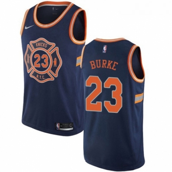 Youth Nike New York Knicks 23 Trey Burke Swingman Navy Blue NBA Jersey City Edition Youth Nike New York Knicks 23 Trey Burke Swingman Navy Blue NBA Jersey City Edition