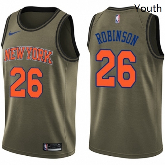 Youth Nike New York Knicks 26 Mitchell Robinson Swingman Green Salute to Service NBA Jersey Youth Nike New York Knicks 26 Mitchell Robinson Swingman Green Salute to Service NBA Jersey