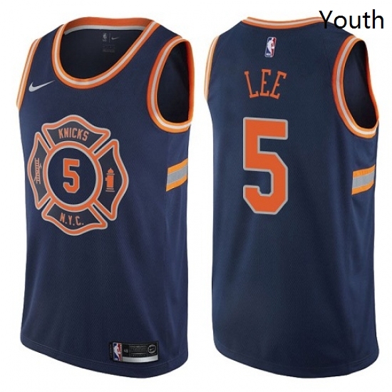 Youth Nike New York Knicks 5 Courtney Lee Swingman Navy Blue NBA Jersey City Edition Youth Nike New York Knicks 5 Courtney Lee Swingman Navy Blue NBA Jersey City Edition